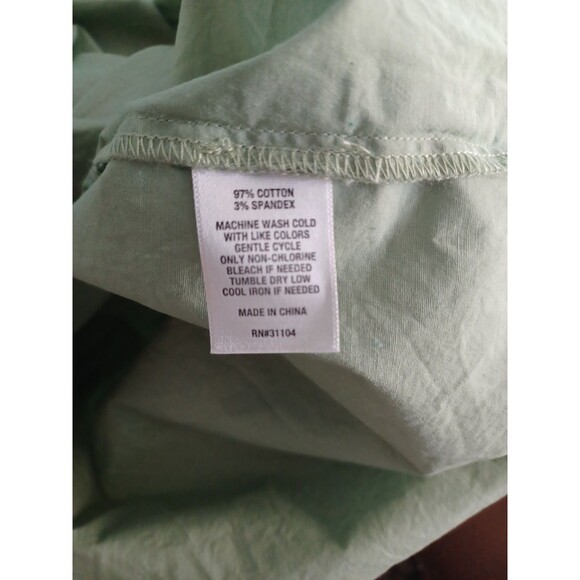 Crown & Ivy green tiered midi dress XL cotton stretch puff sleeves boho cottage - Picture 12 of 12